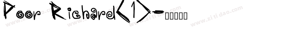 Poor Richard(1)字体转换